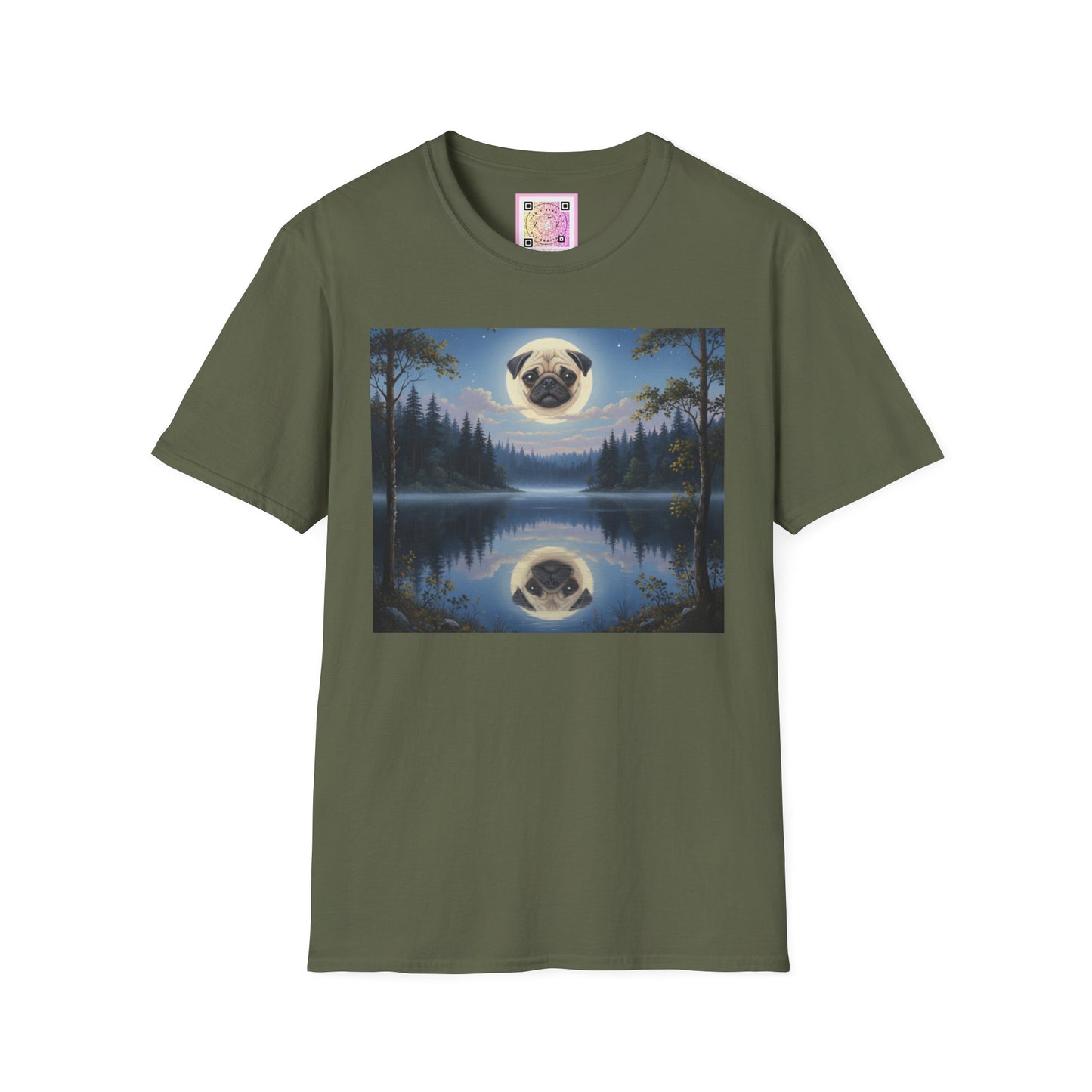 Canine Canvas Collection: Pug Moon Tee Shirt