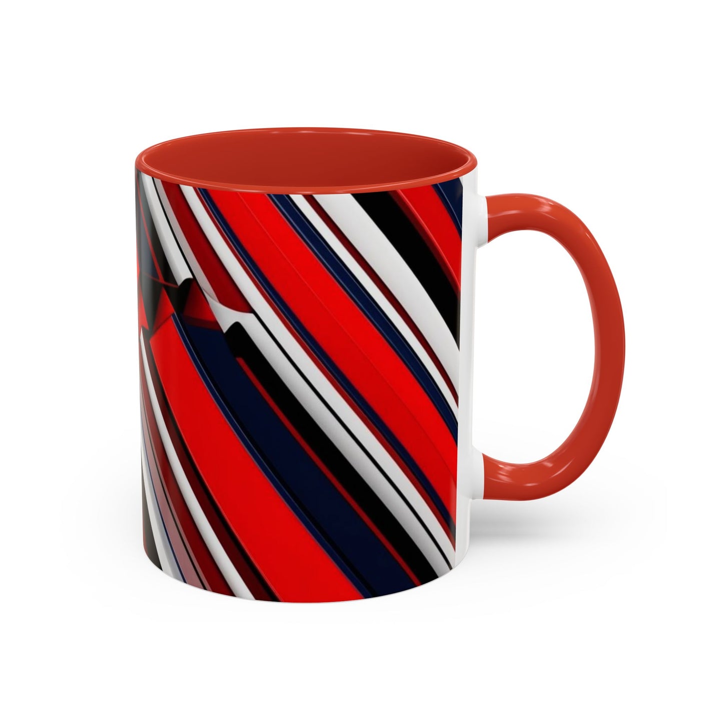 Optical Illusion Accent Mug – Ceramic Coffee Cup