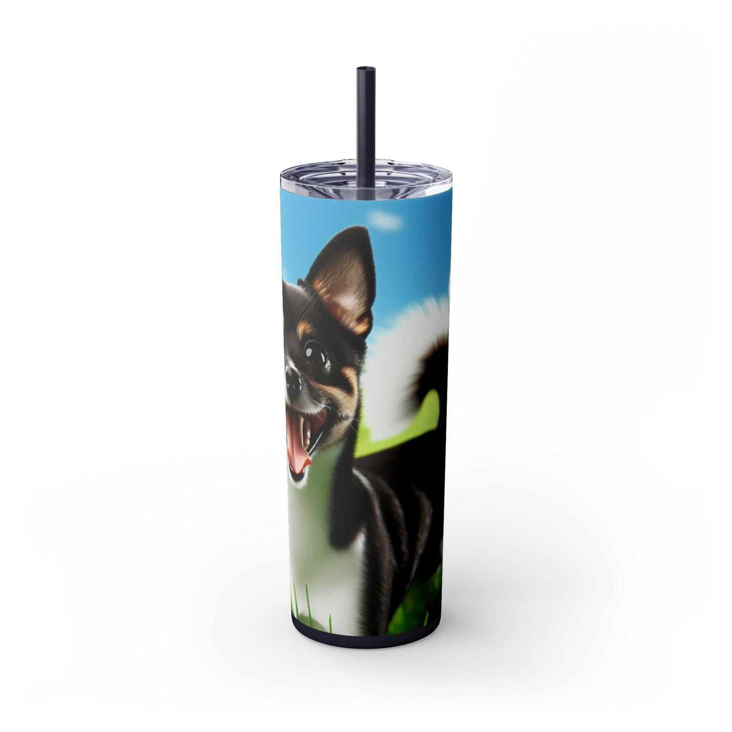 Japanese Terrier Tumbler with Straw, 20oz