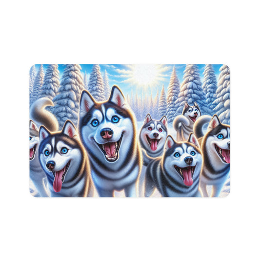 Pet Food Mat (12x18) - Siberian Husky
