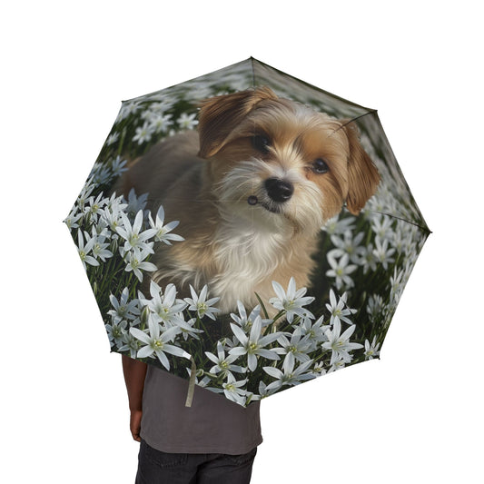 Morkie Semi-Automatic Foldable Umbrella
