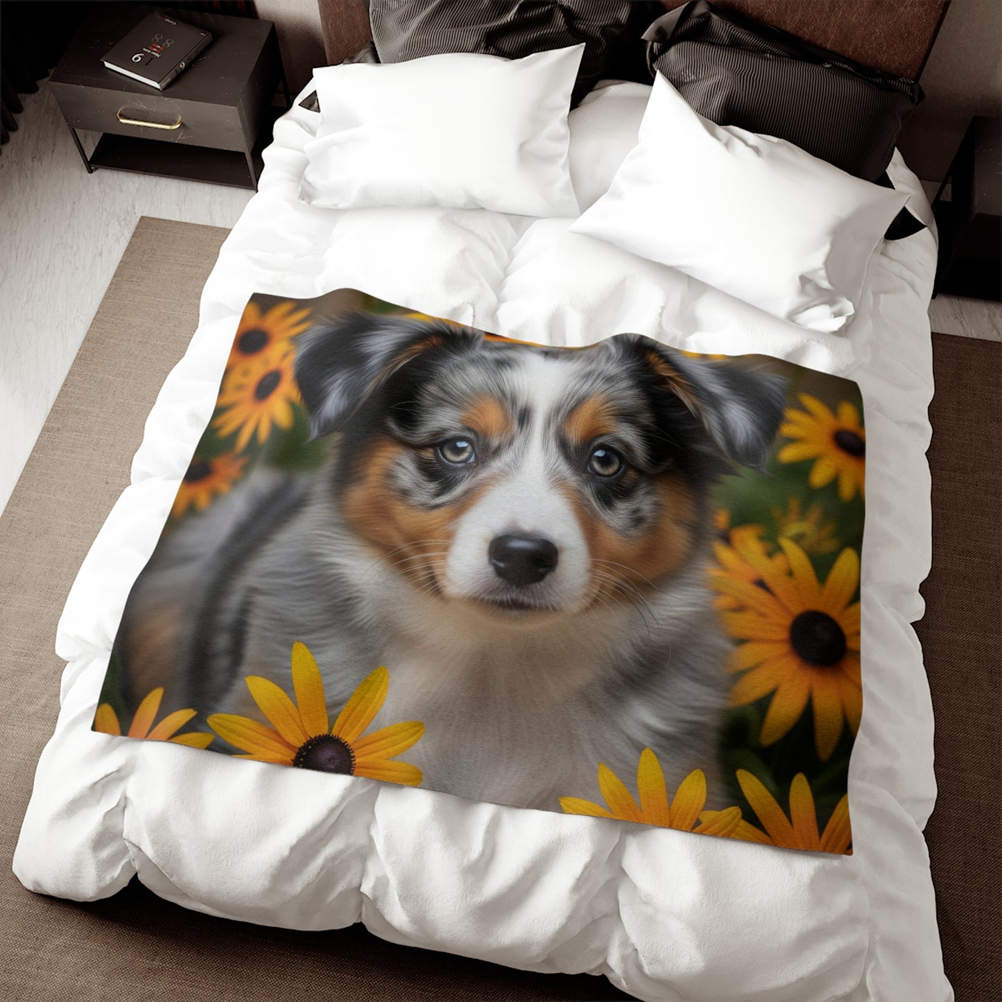 Miniature American Shepherd Sweatshirt Blanket