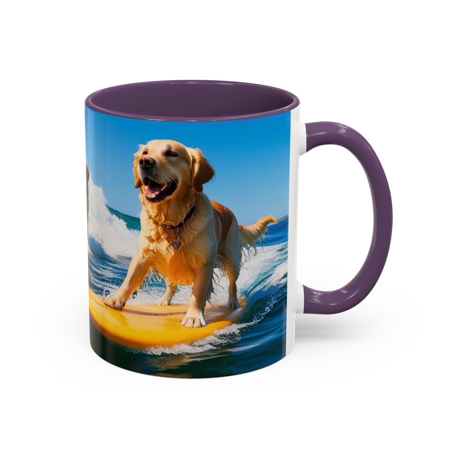 Mug à café Surf Dogs Accent - Cadeau idéal pour les amoureux des chiens