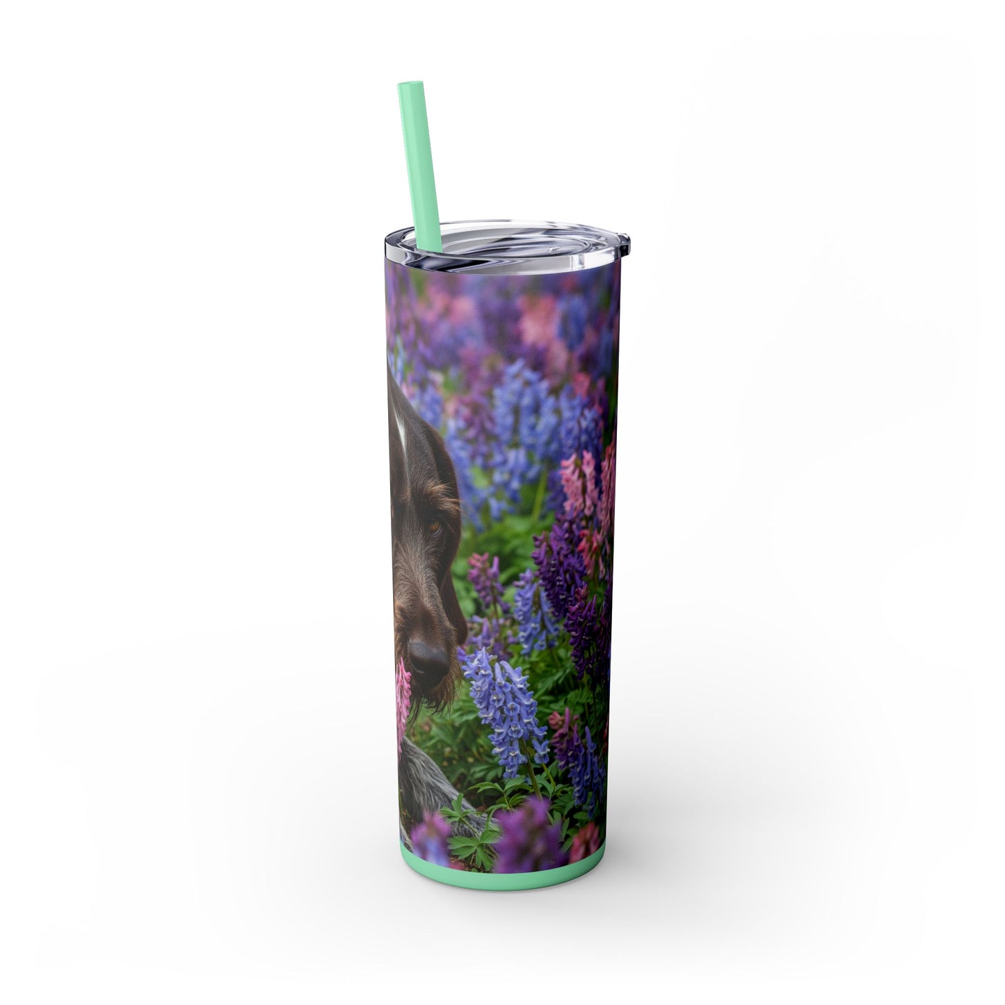 Wirehaired Slovakian Pointer Skinny Tumbler with Straw, 20oz