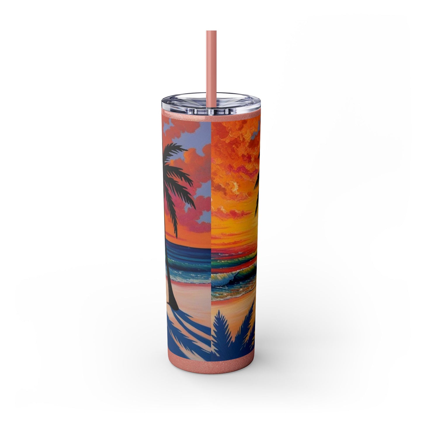 Brilliant Sunrise Skinny Tumbler with Straw, 20oz