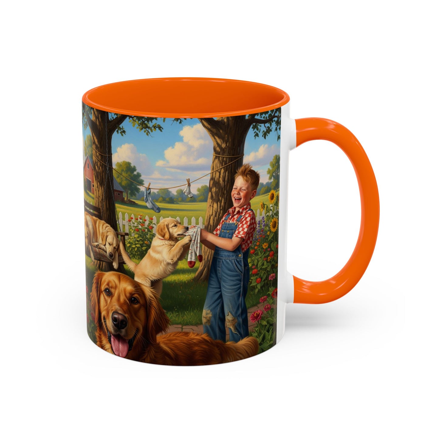 Golden Retriever Accent Coffee Mug - Perfect Gift for Dog Lovers