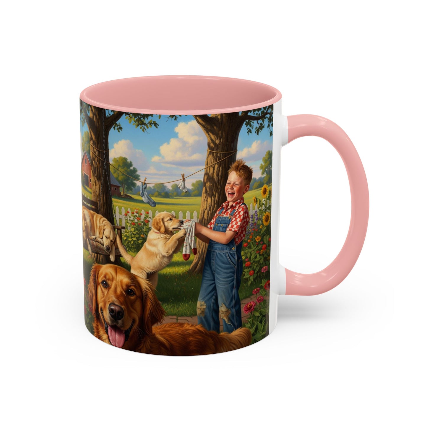 Golden Retriever Accent Coffee Mug - Perfect Gift for Dog Lovers