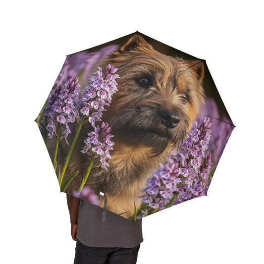 Cairn Terrier Semi-Automatic Foldable Umbrella