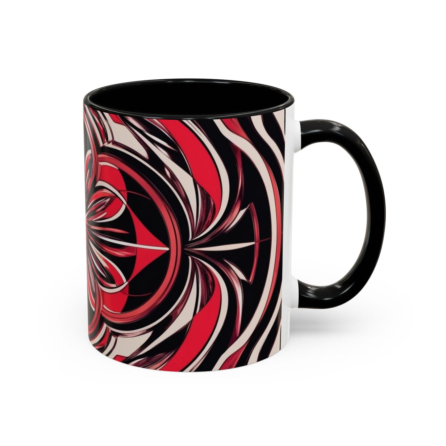 Optical Illusion Accent Mug – Ceramic Coffee Cup