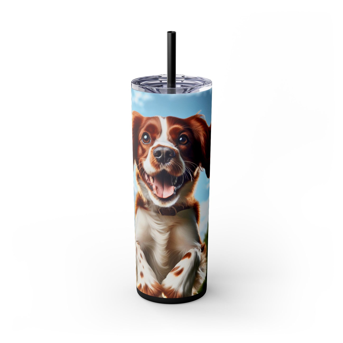 Welsh Springer Spaniel Skinny Tumbler with Straw, 20oz