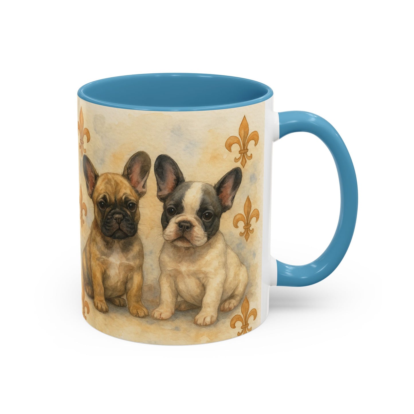 French Bulldog puppies Accent Coffee Mug - Perfect Gift for Dog Lovers