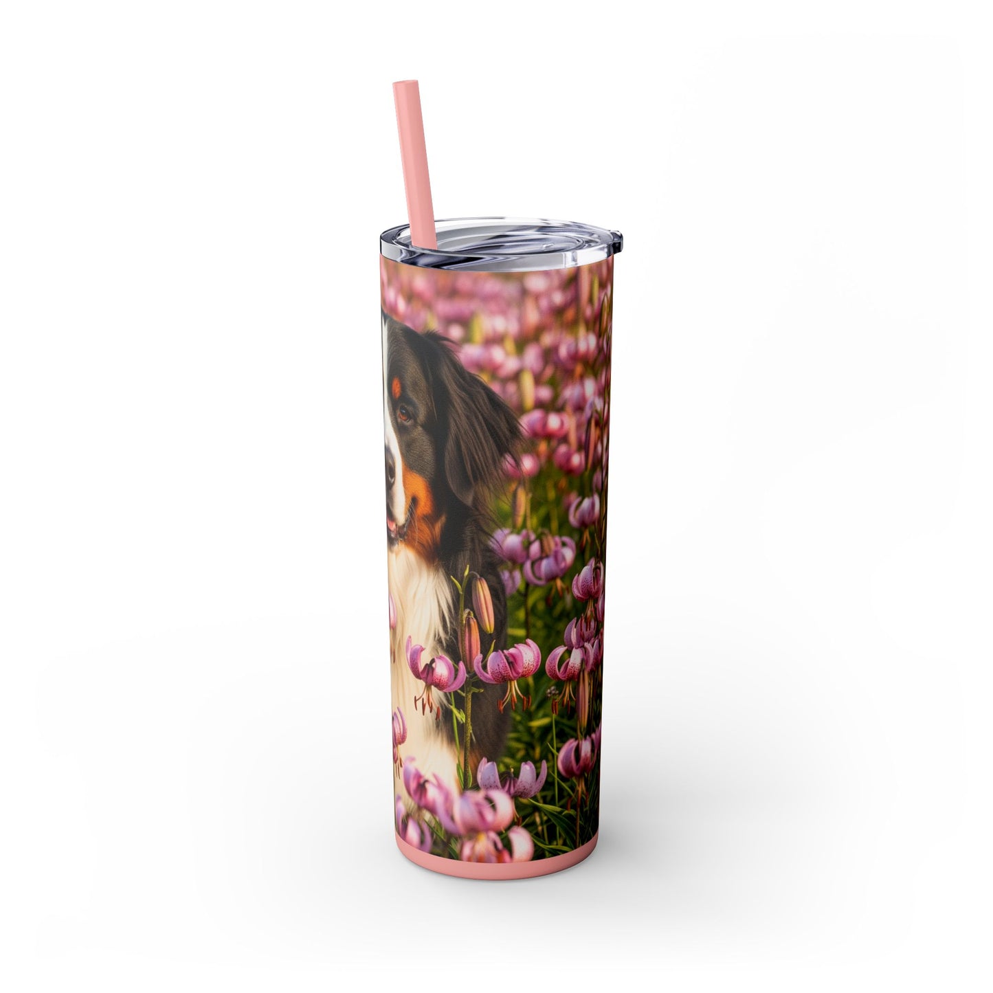 Bernese Mountain Dog Tumbler with Straw, 20oz