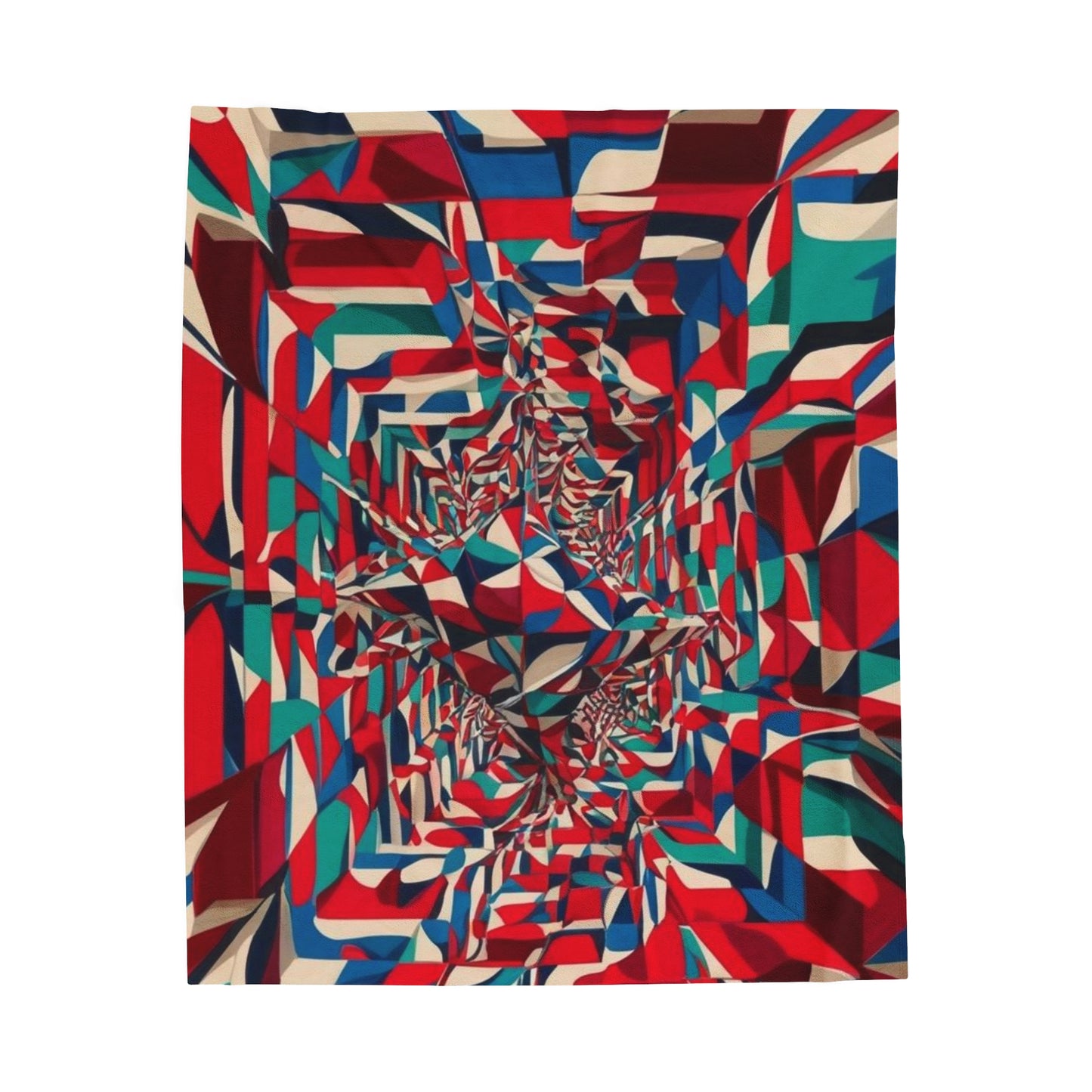 Velveteen Plush Blanket- Optical Illusion