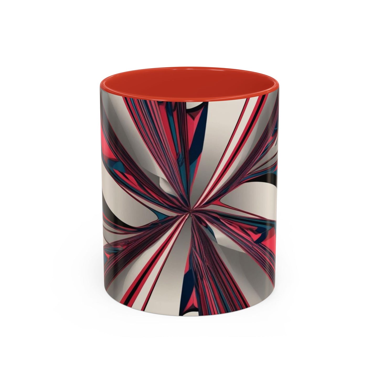Optical Illusion Accent Mug – Ceramic Coffee Cup