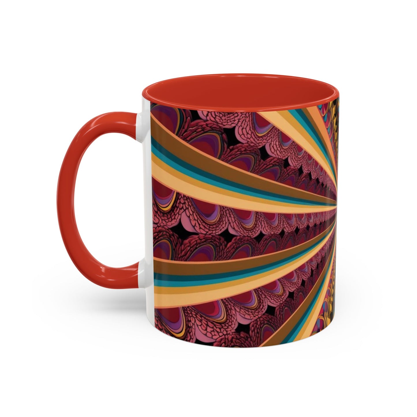 Optical Illusion Accent Mug – Ceramic Coffee Cup