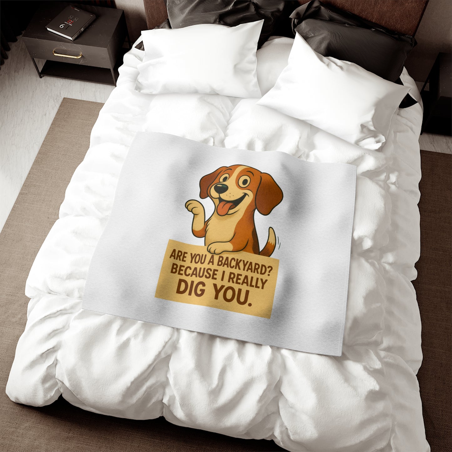 Backyard Dig Sweatshirt Blanket