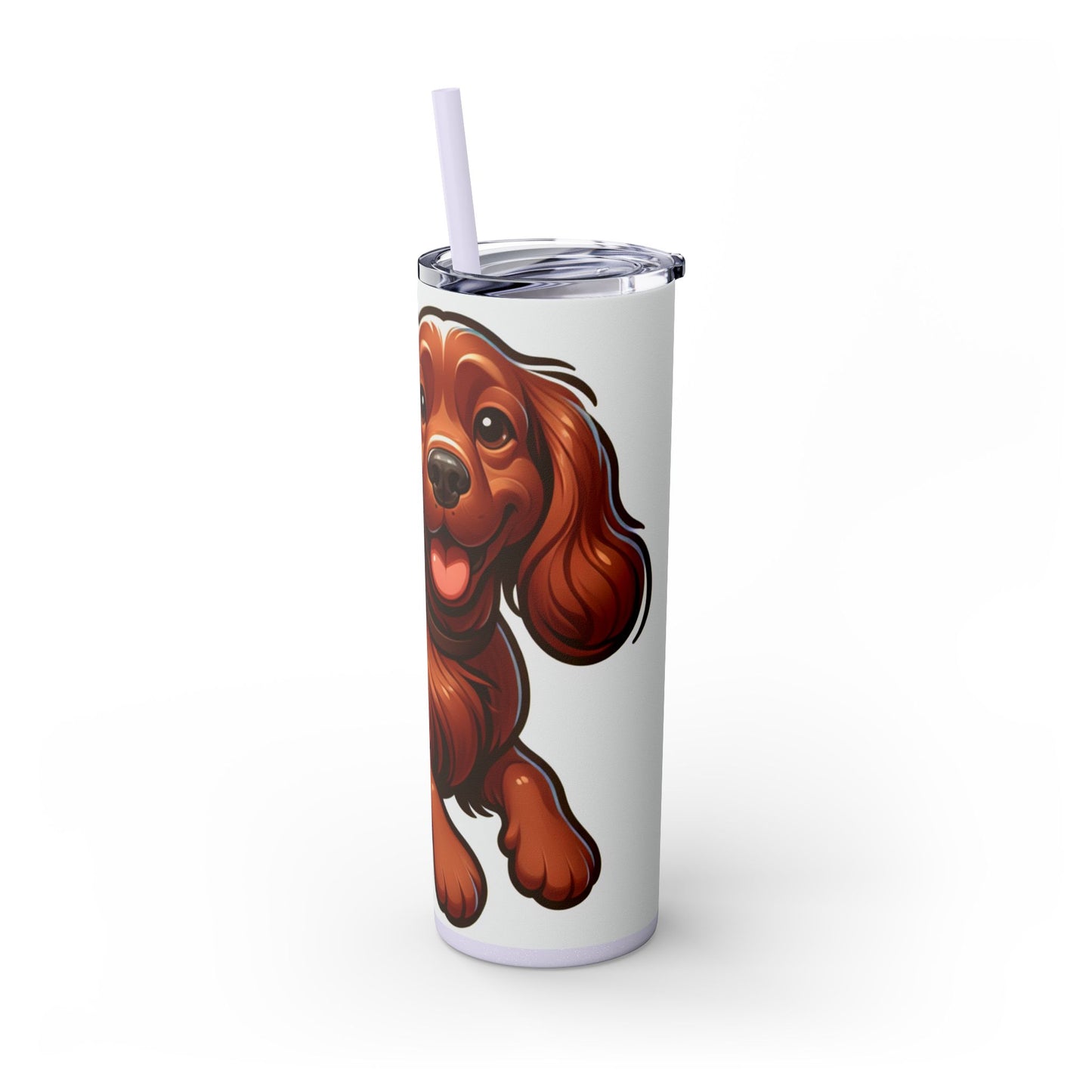 Sussex Spaniel Skinny Tumbler with Straw, 20oz