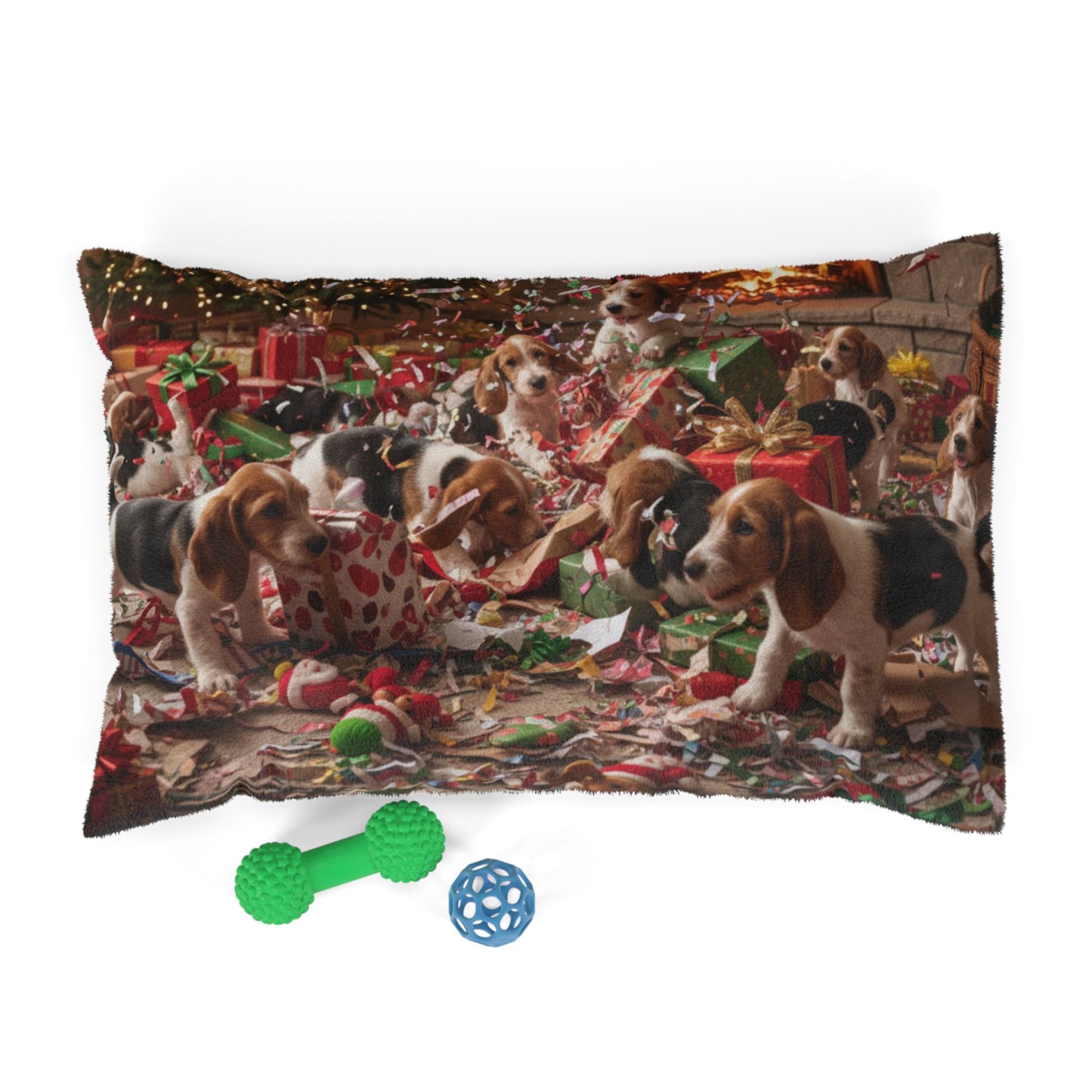 Petit Basset Griffon Vendeen Holiday Frenzy Pet Bed