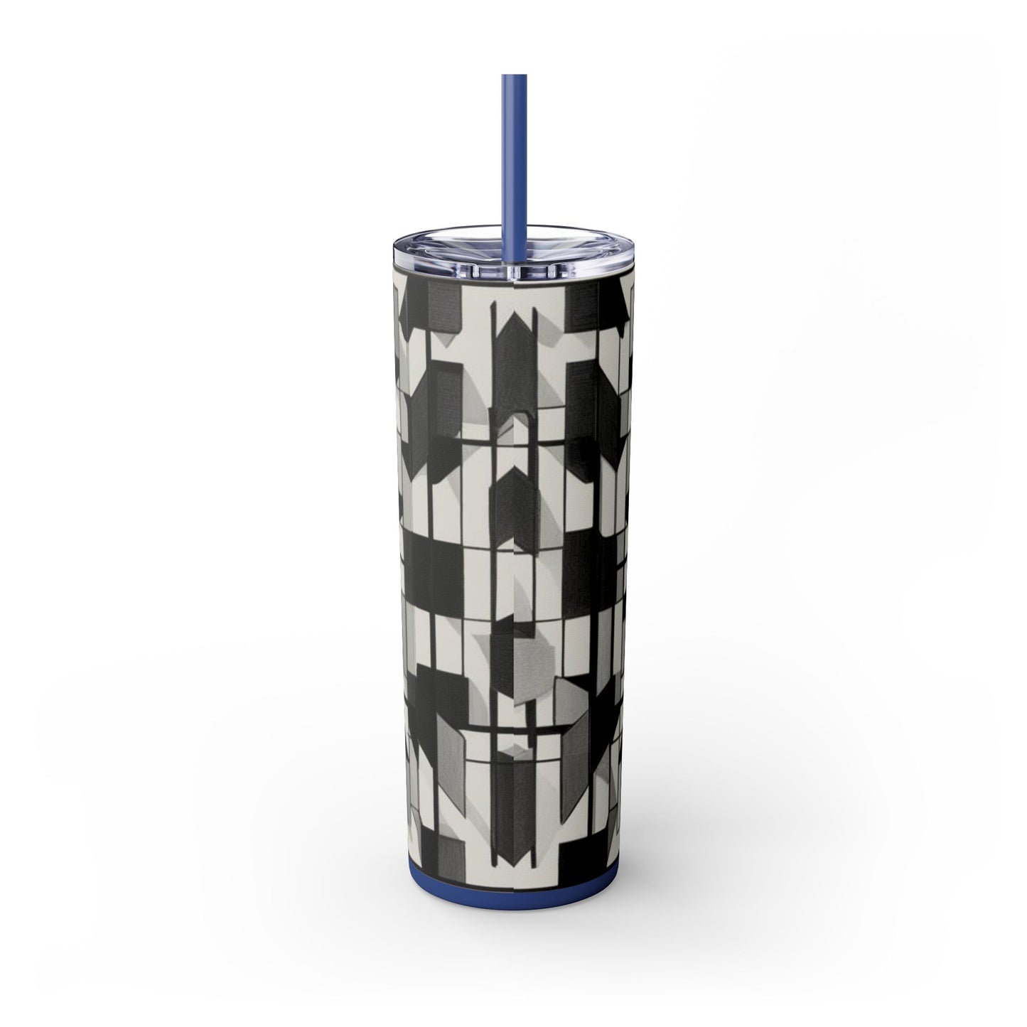 Optical Illusion Skinny Tumbler with Straw, 20oz