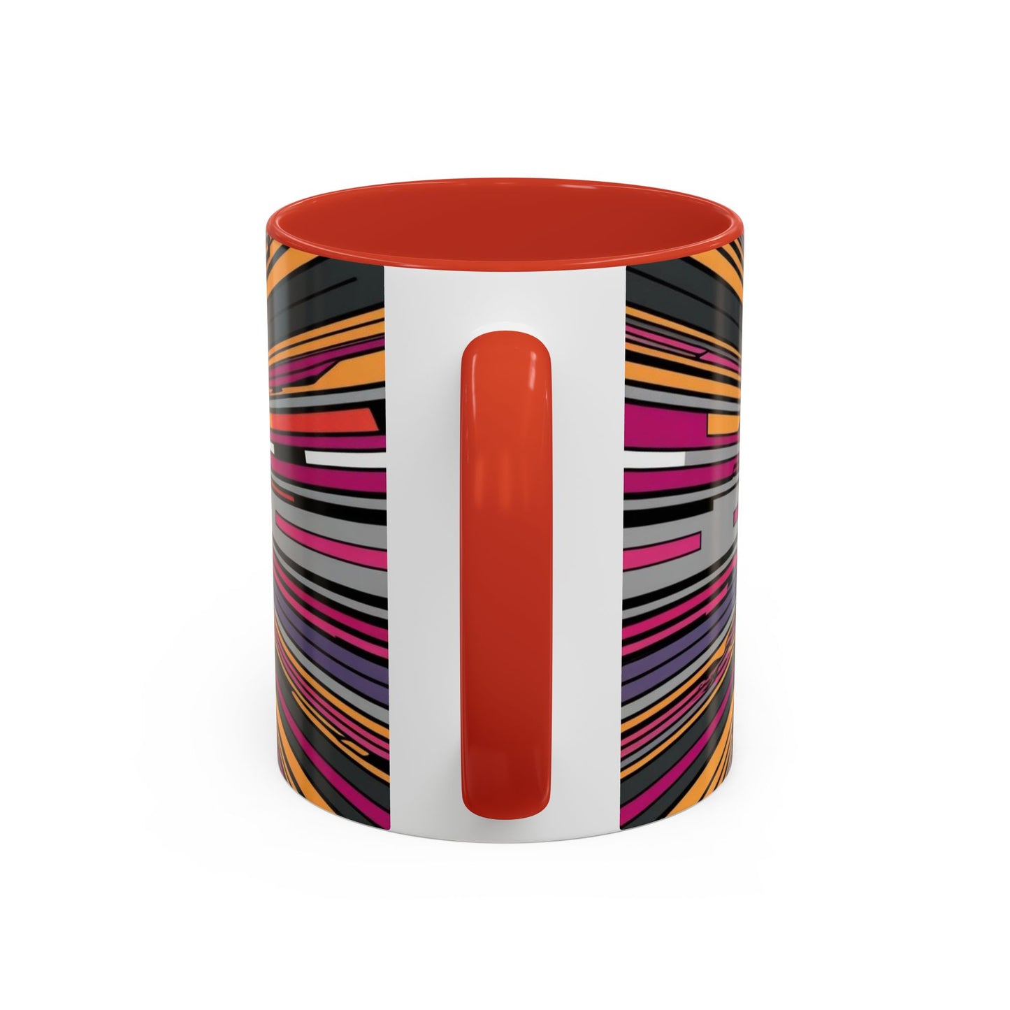 Optical Illusion Accent Mug – Ceramic Coffee Cup