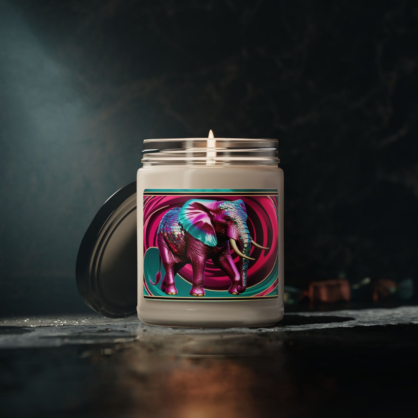 Psychedelic Elephant- Scented Soy Candle, 9oz