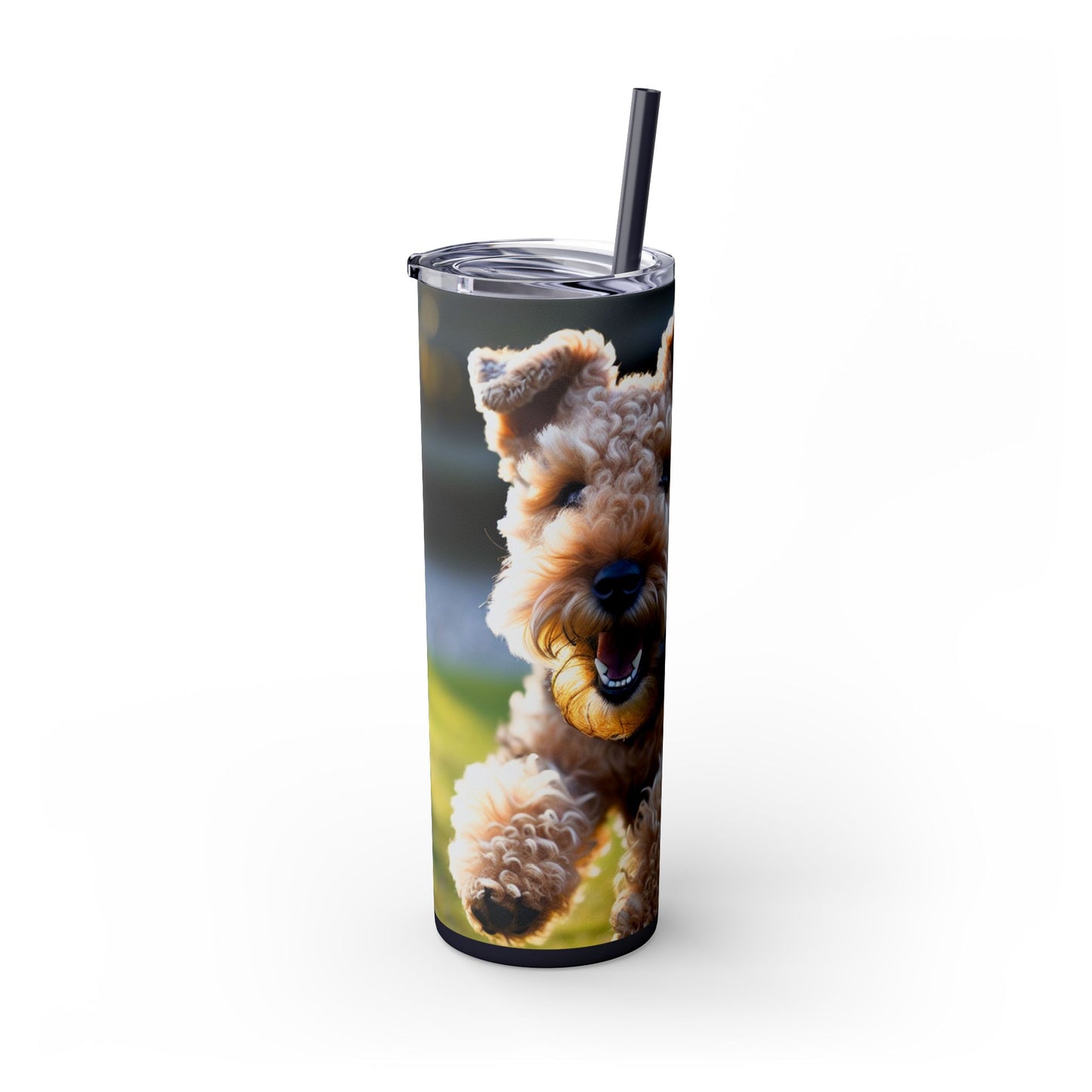 Lakeland Terrier Skinny Tumbler with Straw, 20oz