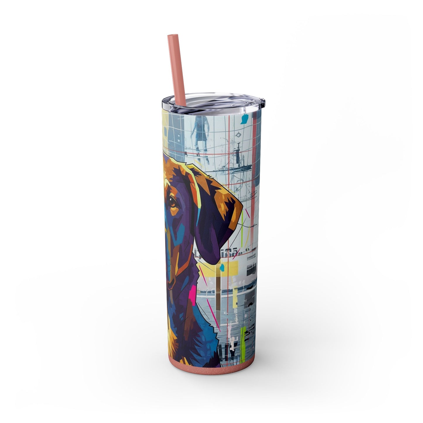 Skinny Tumbler with Straw – 20 oz Stainless Steel Cup