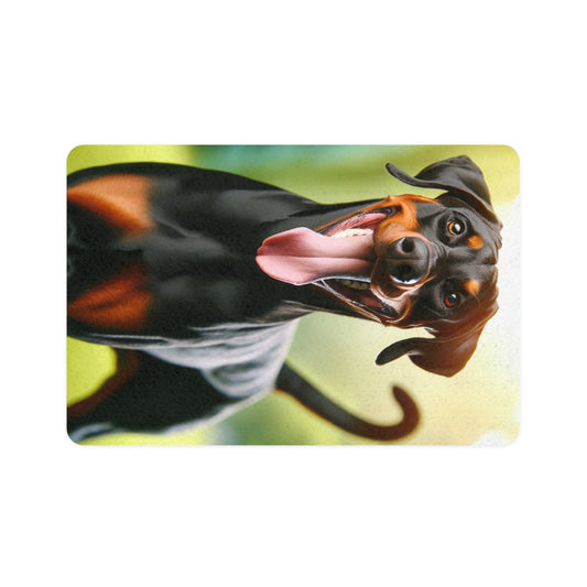 Vertical Pet Food Mat (12x18) - Doberman