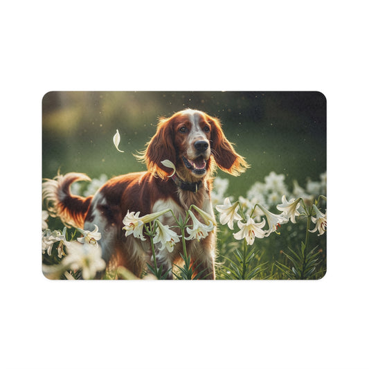 Pet Food Mat (12x18) - Irish Red and White Setter