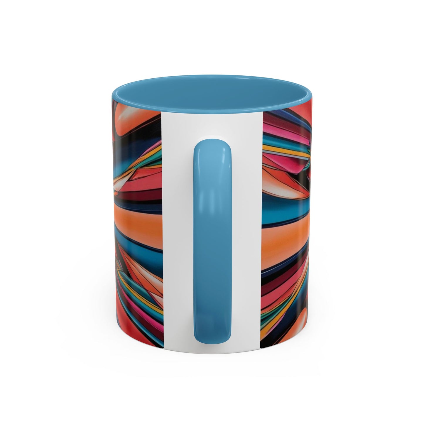 Optical Illusion Accent Mug – Ceramic Coffee Cup