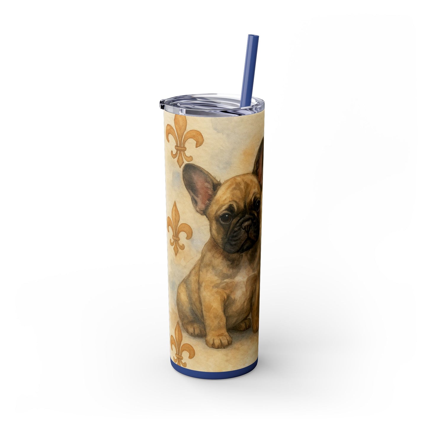 French Bulldog puppies Tumbler with Straw, 20oz