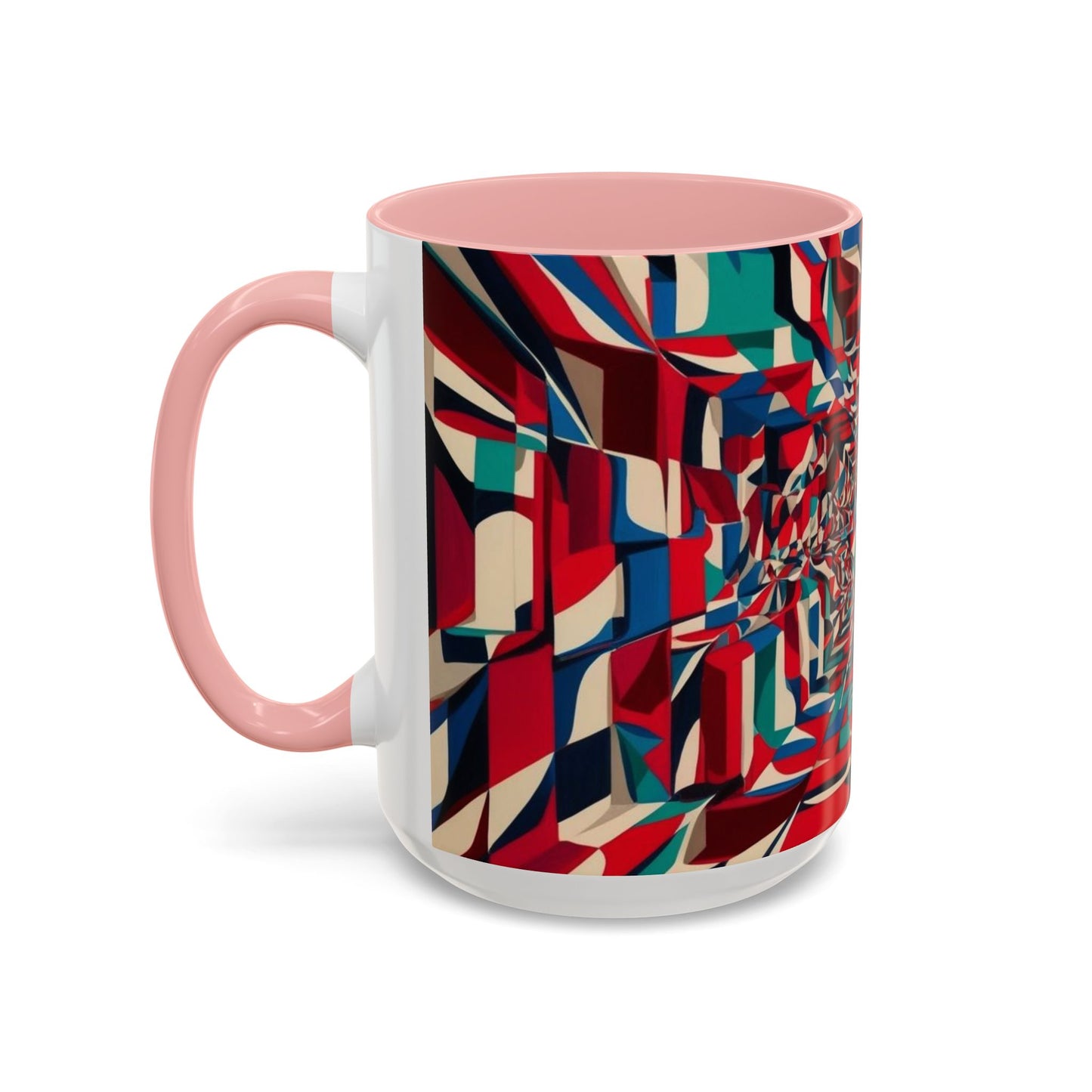Optical Illusion Accent Mug – Ceramic Coffee Cup