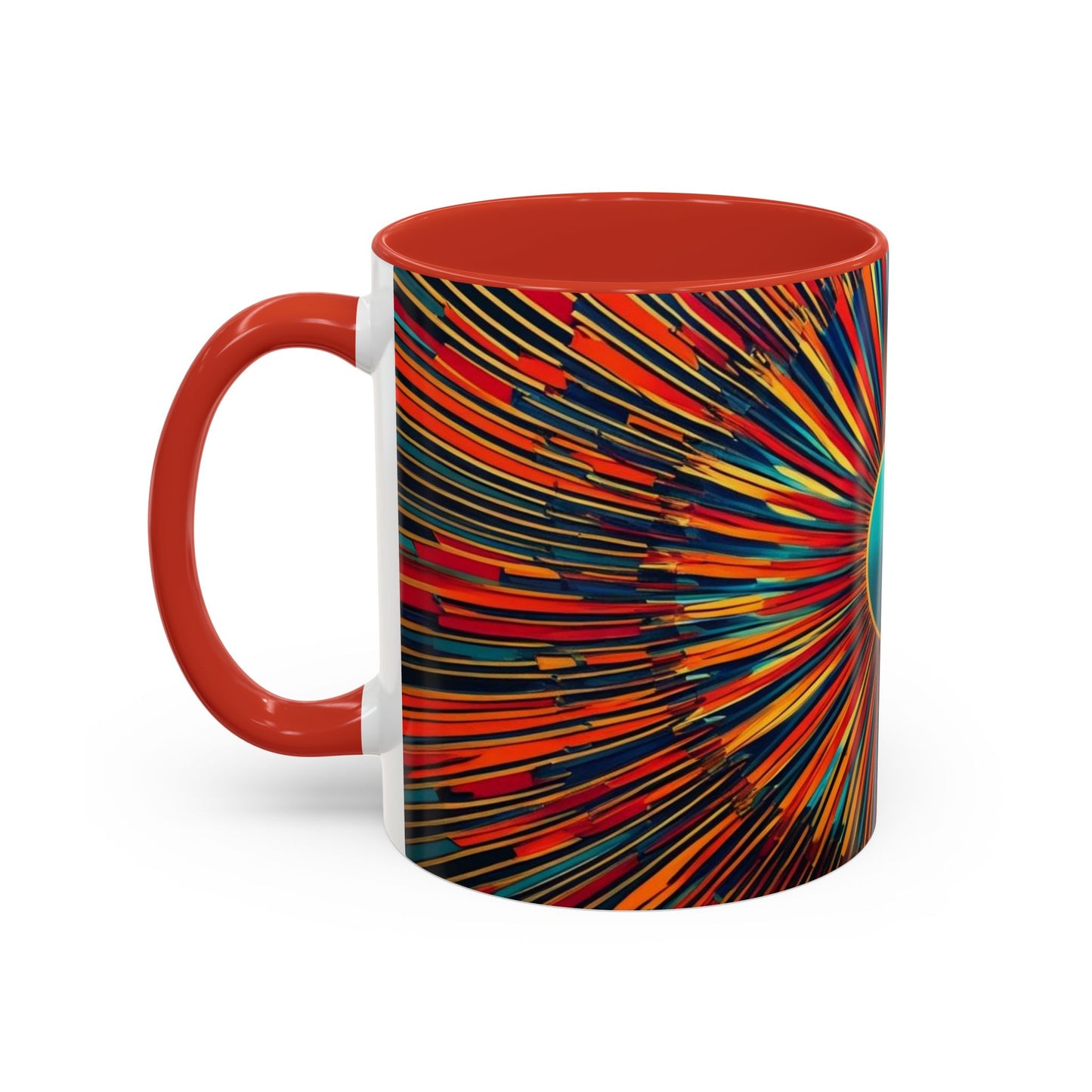 Optical Illusion Accent Mug – Ceramic Coffee Cup