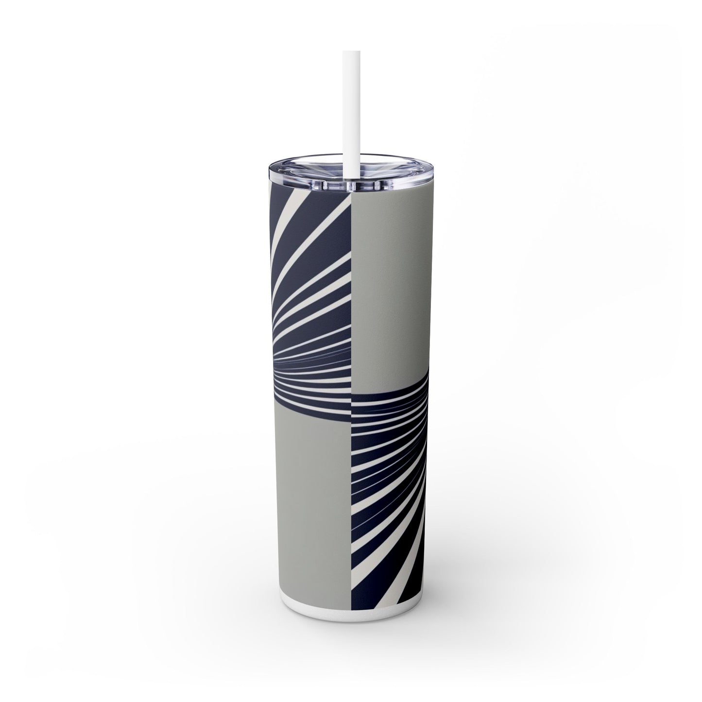Optical Illusion Skinny Tumbler with Straw, 20oz