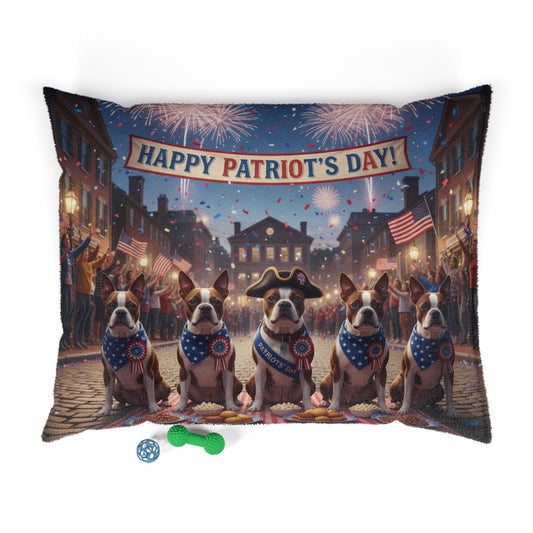 Patriot's Day Patriotic Dogs Pet Bed