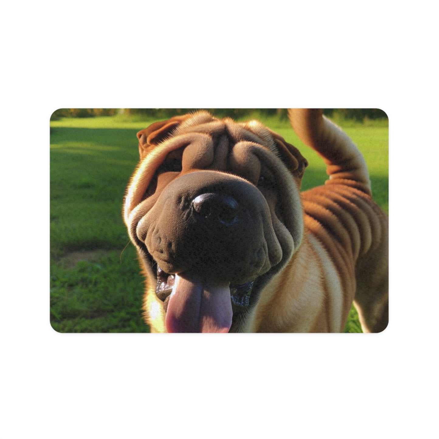 Pet Food Mat (12x18) - Shar Pei