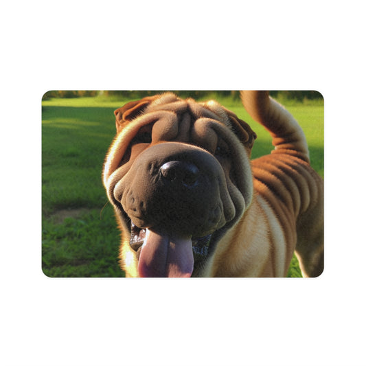 Pet Food Mat (12x18) - Shar Pei