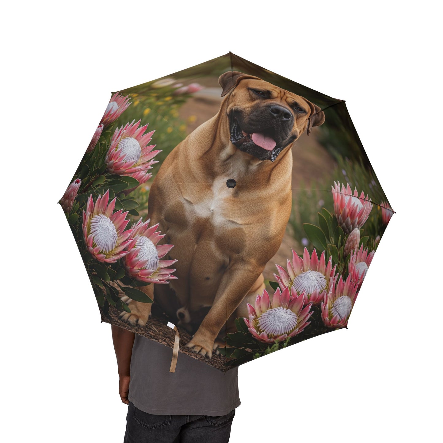 48" Semi-Automatic Umbrella – Windproof Large Travel Rain Umbrella