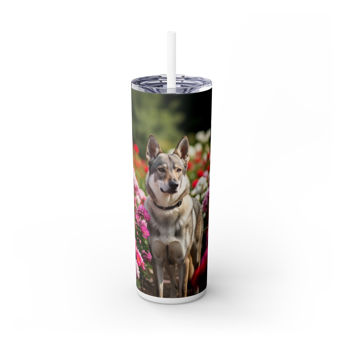 Skinny Tumbler with Straw – 20 oz Stainless Steel Cup