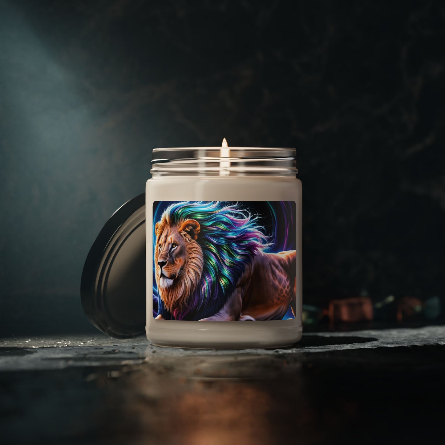 Psychedelic Lion- Scented Soy Candle, 9oz