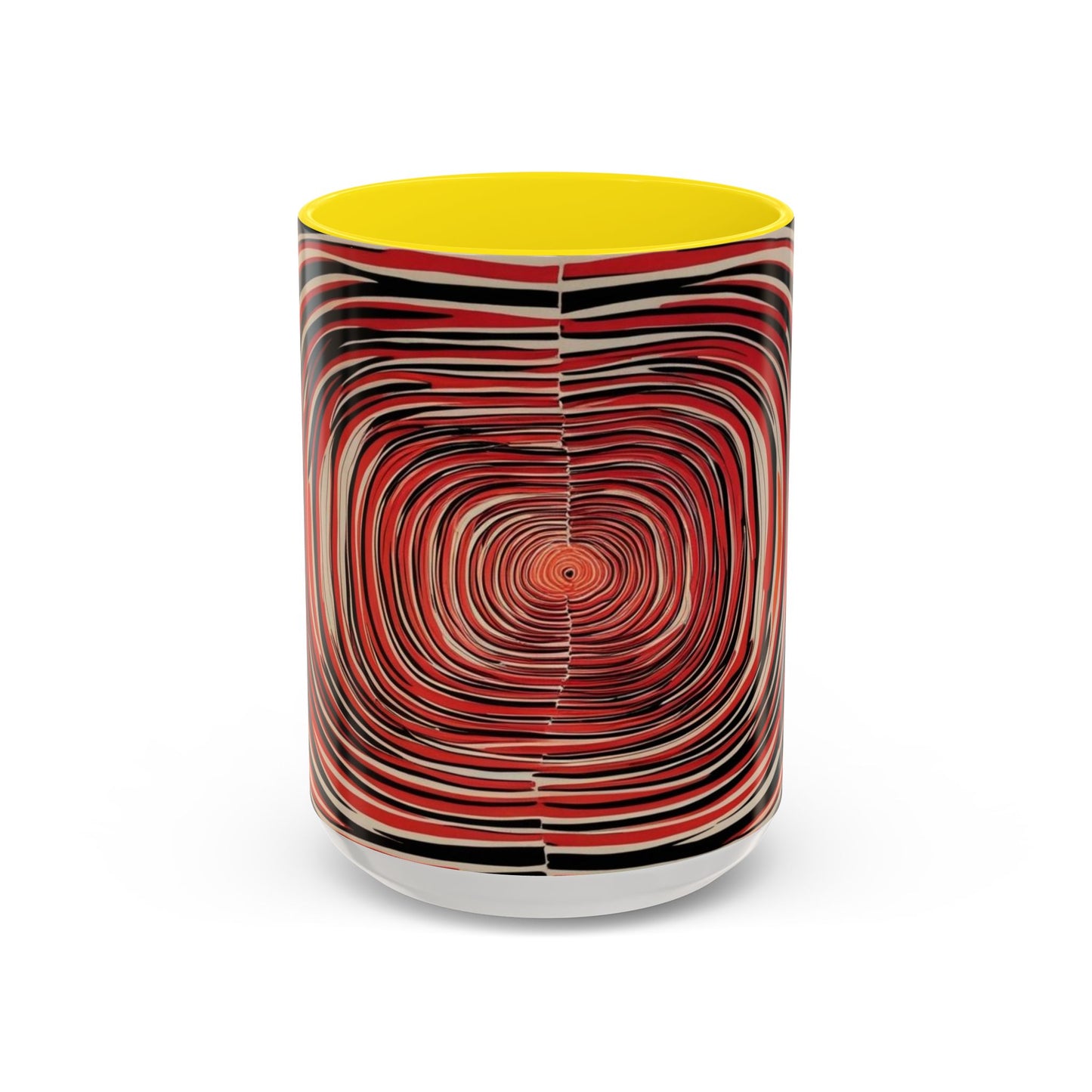 Optical Illusion Accent Mug – Ceramic Coffee Cup