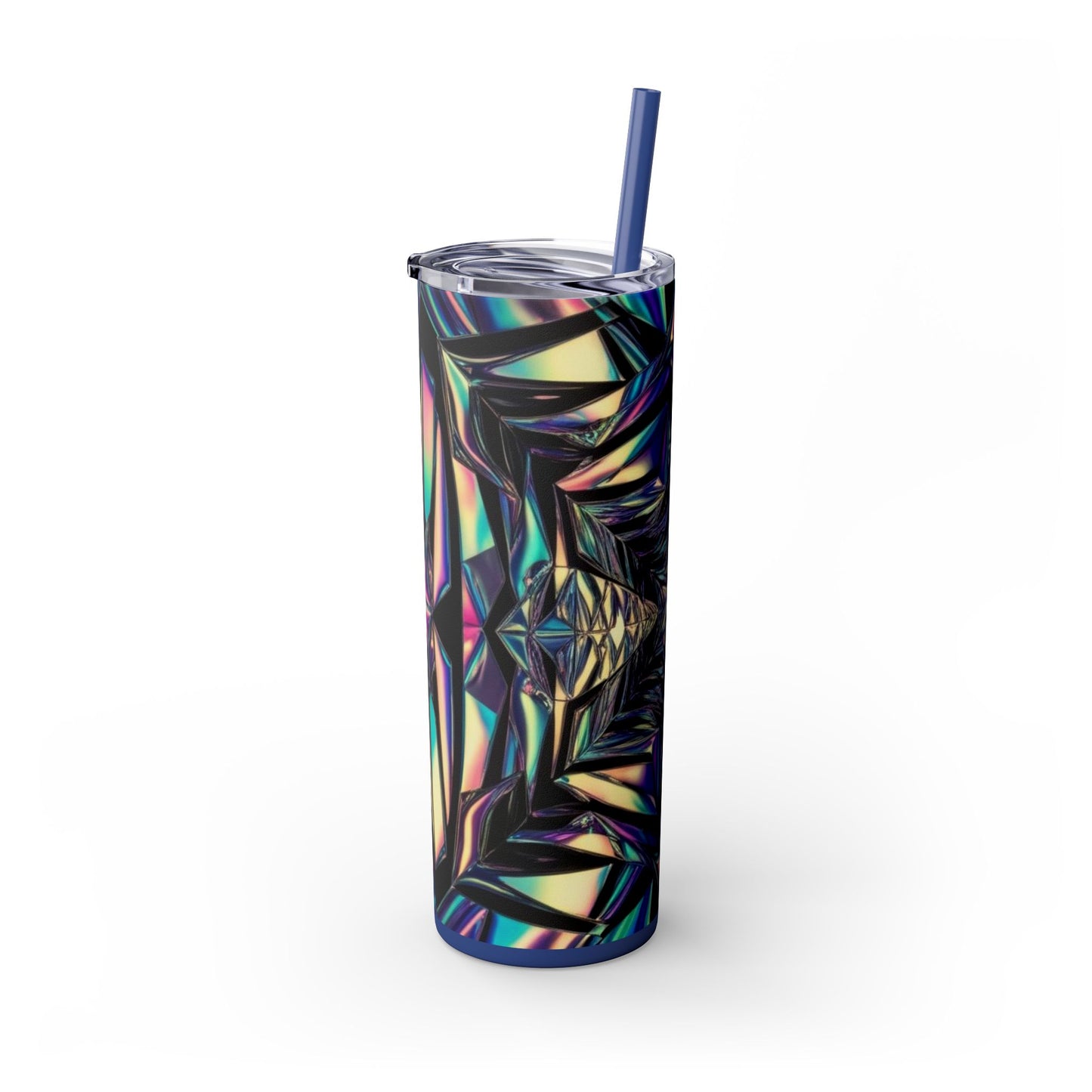 Optical Illusion Skinny Tumbler with Straw, 20oz