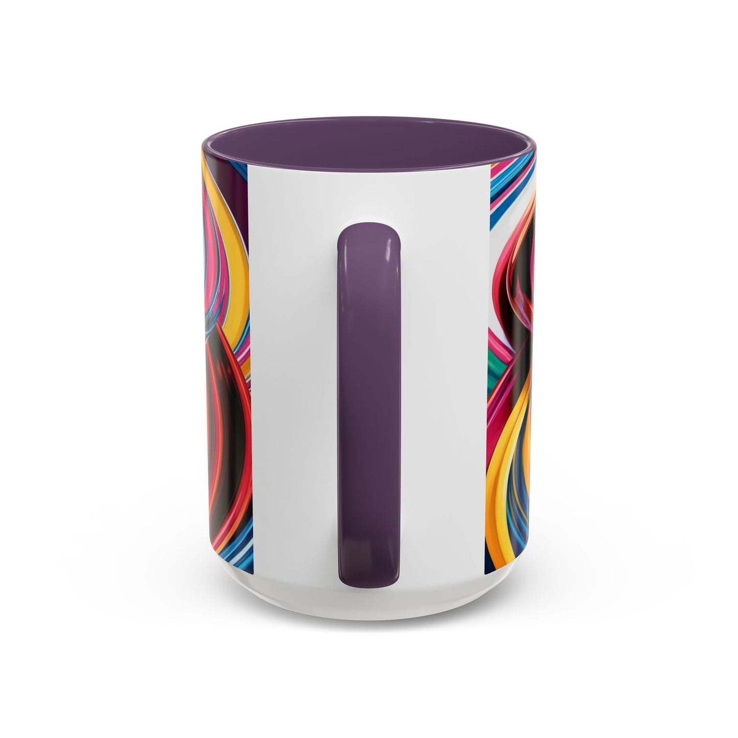 Optical Illusion Accent Mug – Ceramic Coffee Cup