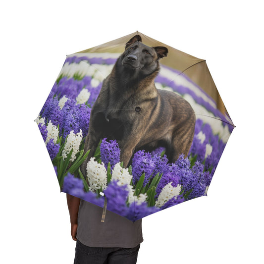 Dutch Shepherd Dog Semi-Automatic Foldable Umbrella