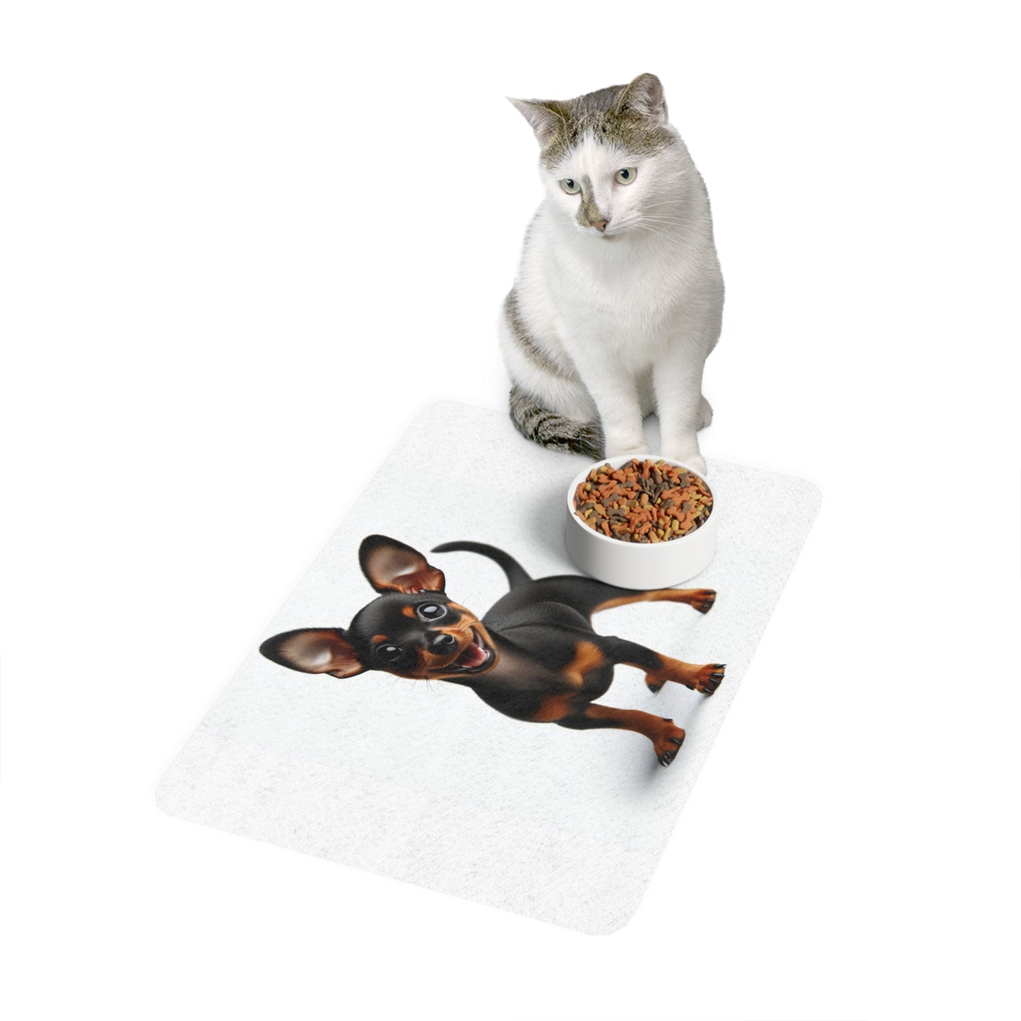 Pet Food Mat (12x18) - Miniature Pinscher