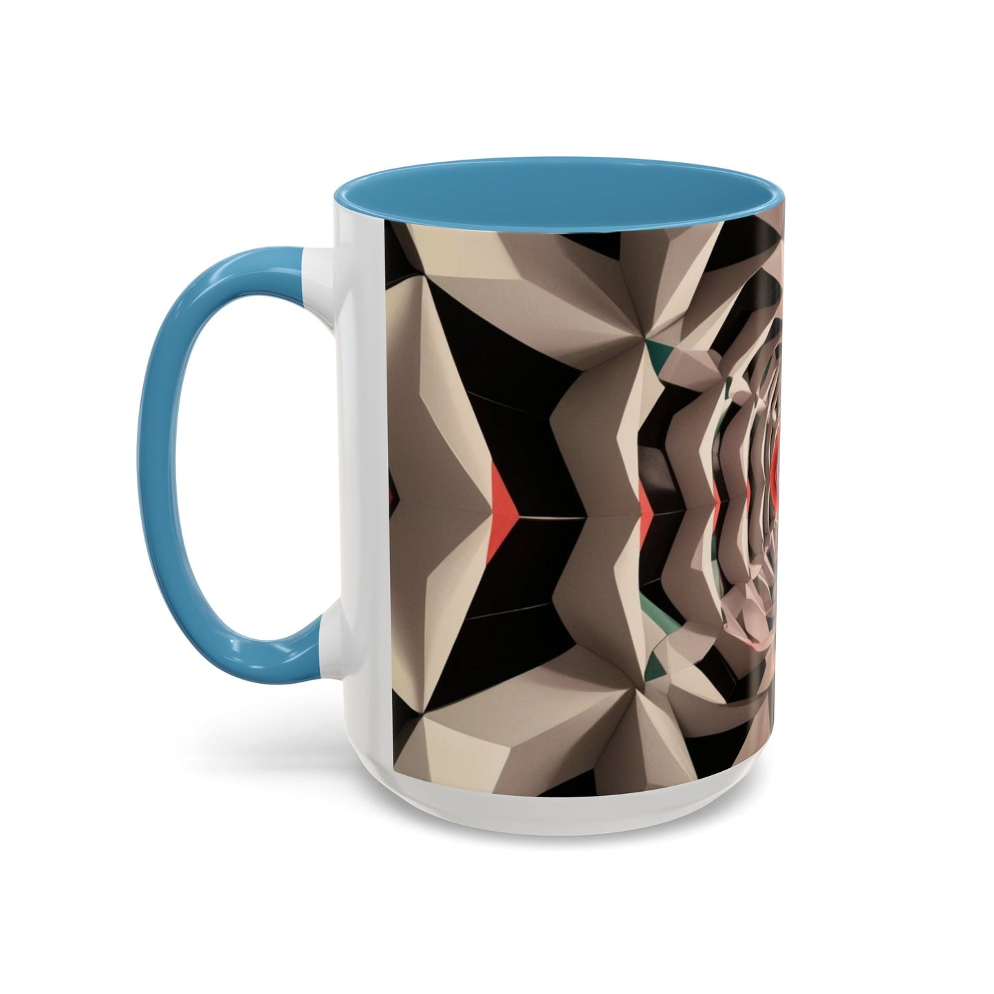Optical Illusion Accent Mug – Ceramic Coffee Cup