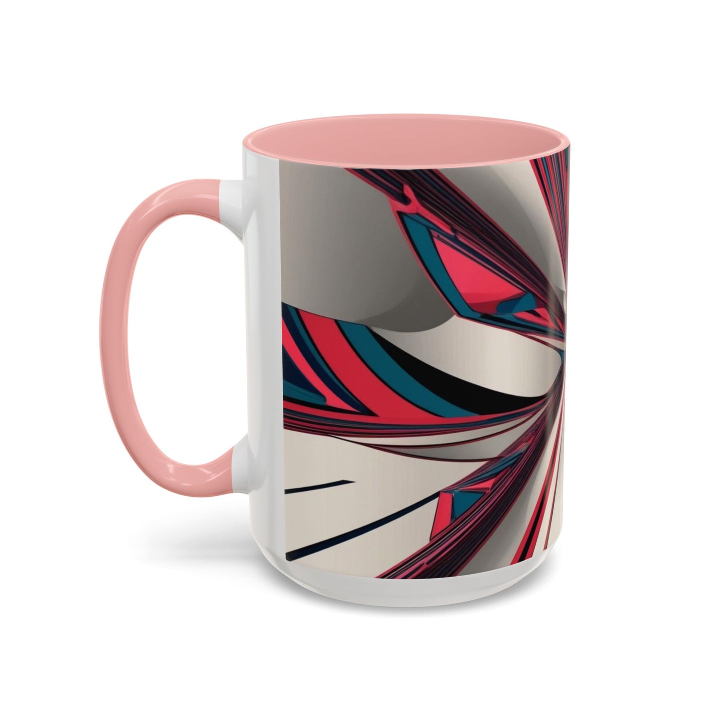 Optical Illusion Accent Mug – Ceramic Coffee Cup