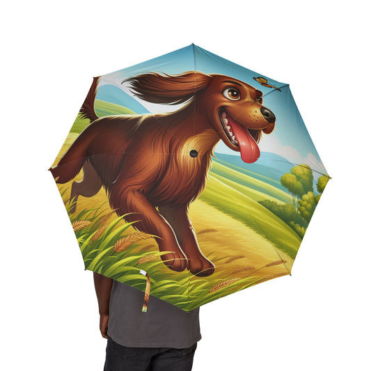 Field Spaniel Semi-Automatic Foldable Umbrella