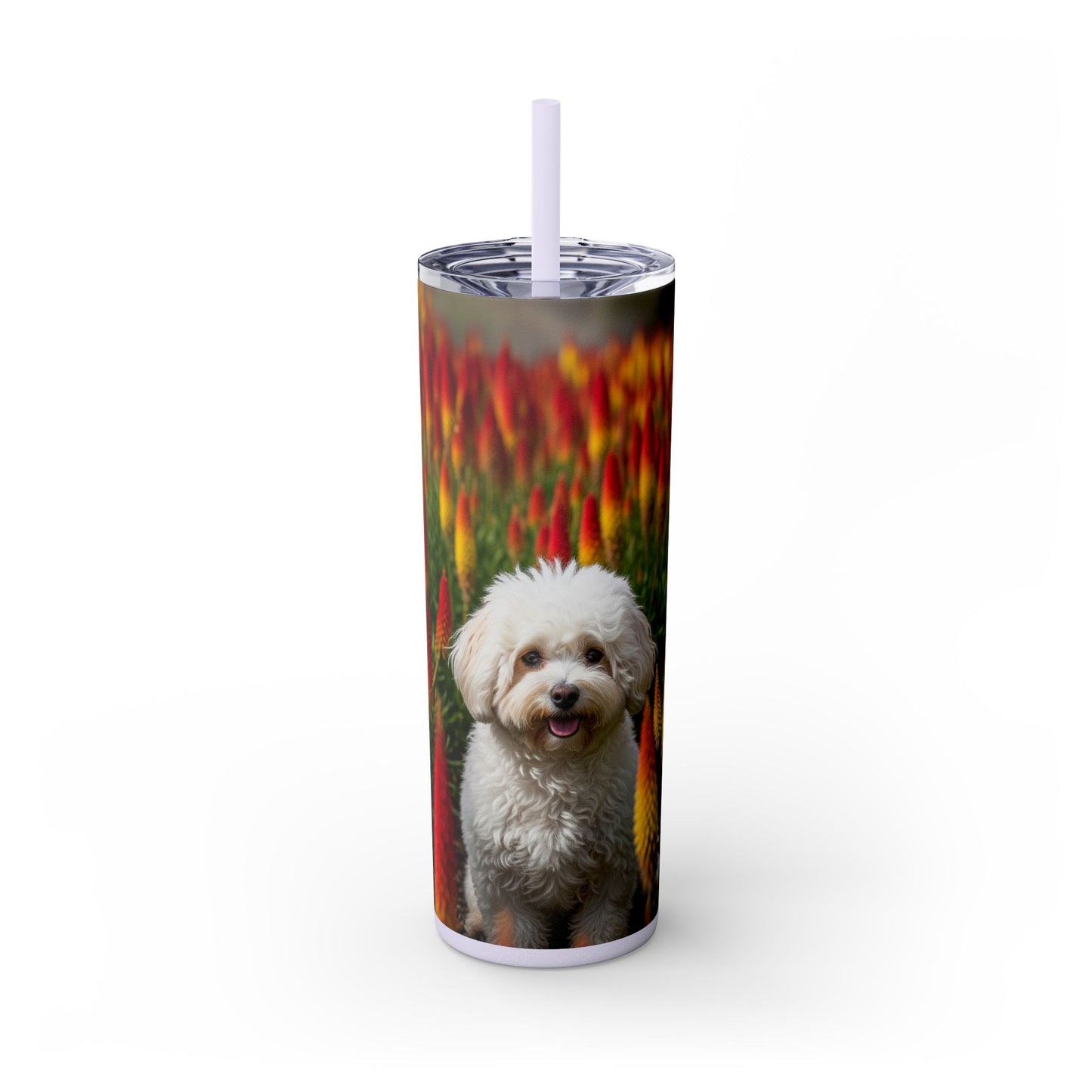 Bichonpoo Tumbler with Straw, 20oz