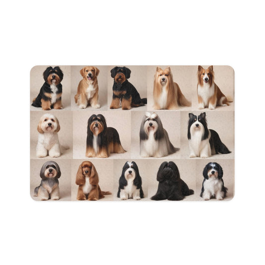 Pet Food Mat (12x18) - Longhaired Dogs